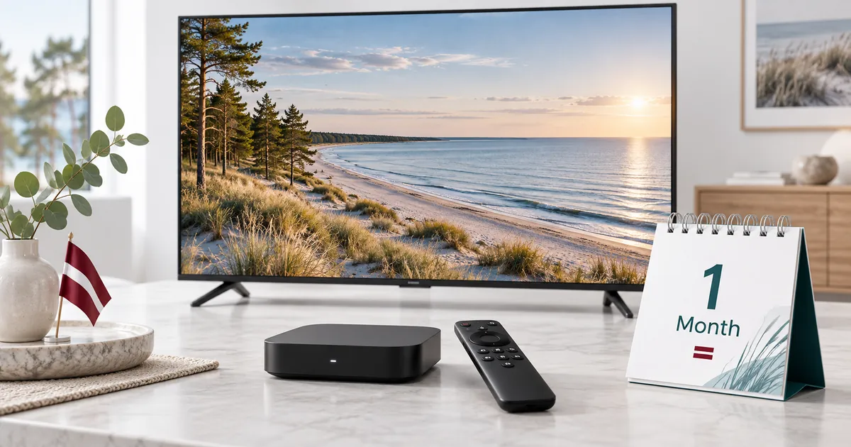 1 month IPTV Latvia subscription for TV and streaming devices