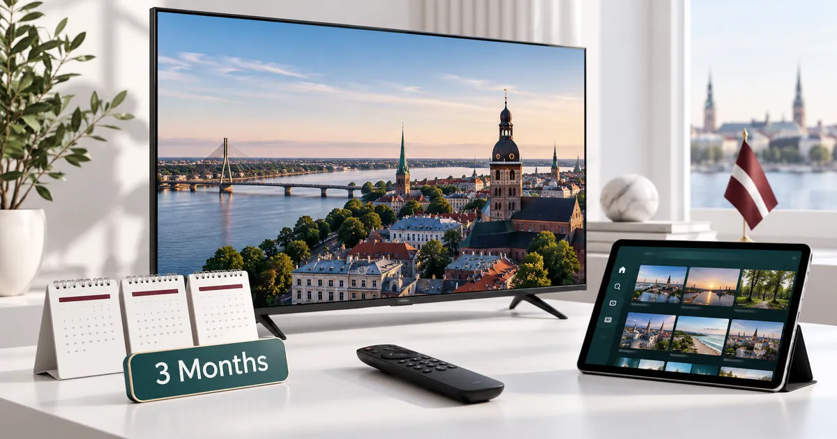 3 month IPTV Latvia subscription plans for multiple devices