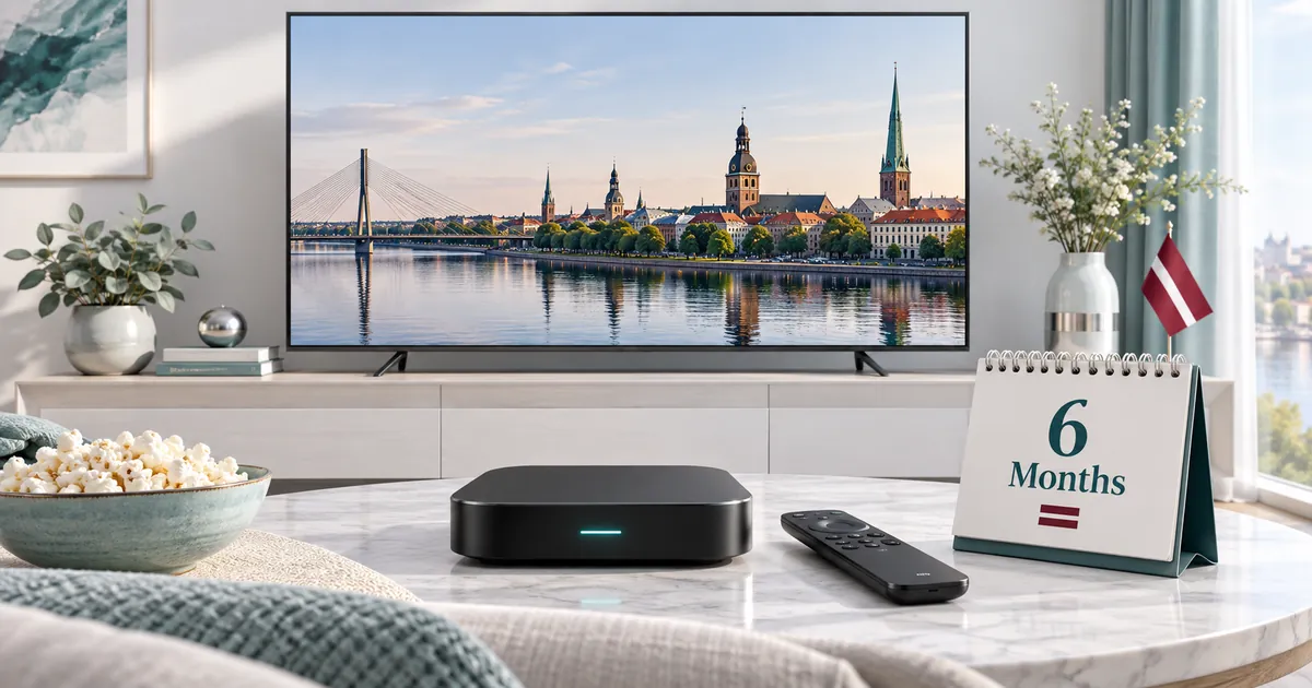 6 month IPTV Latvia subscription for Smart TV and streaming devices