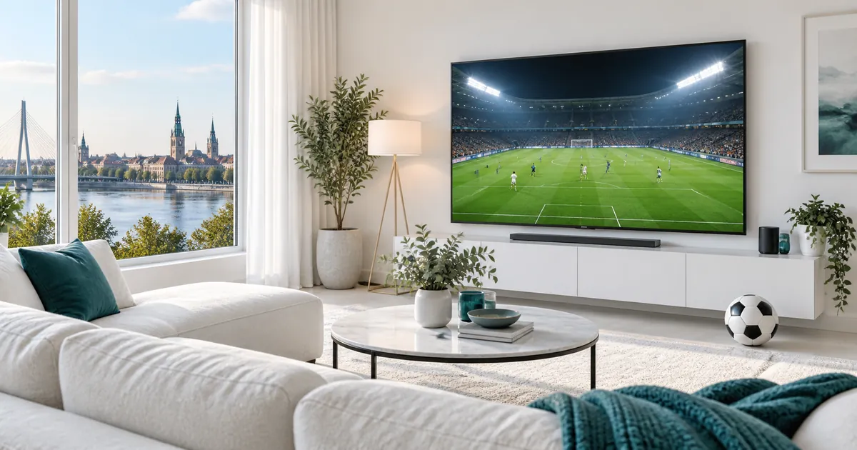 Football viewing with IPTV Latvia on Smart TV