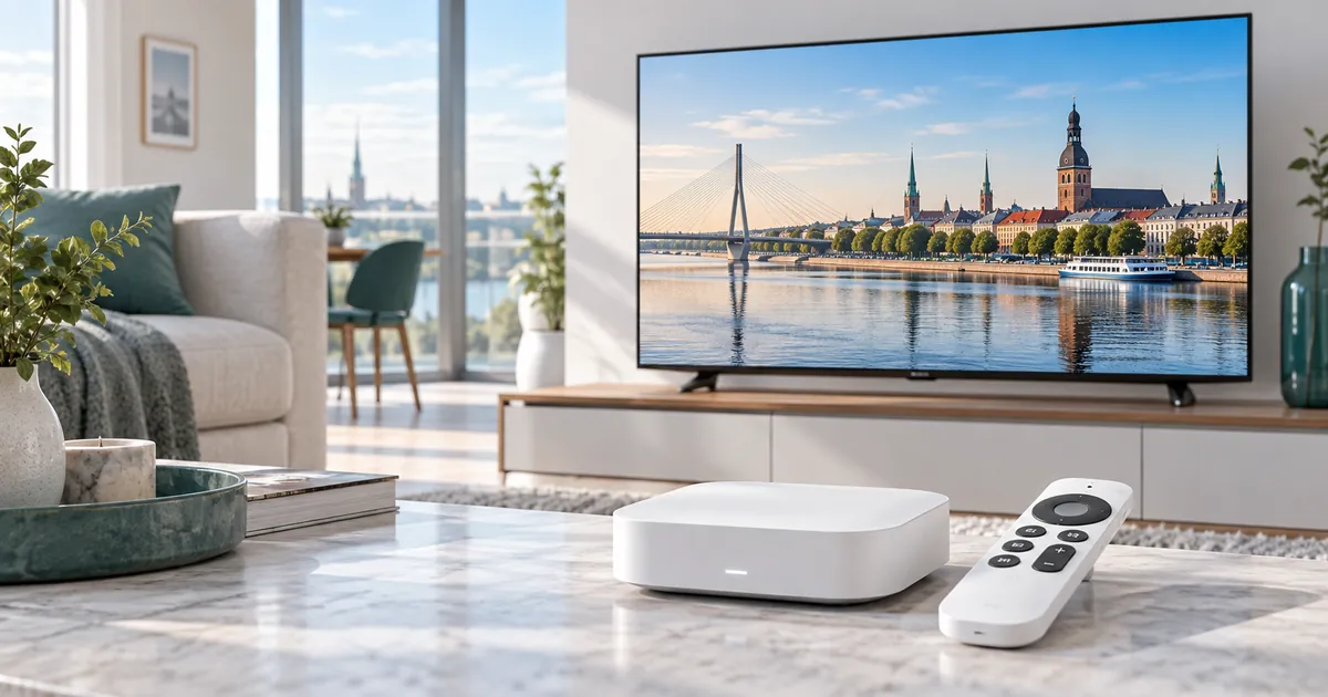 IPTV Latvia subscription on a Google TV device